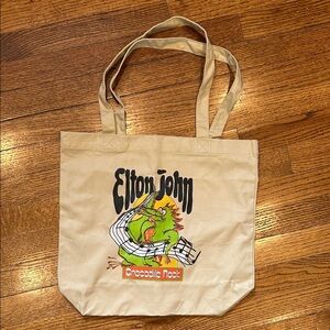 Elton John Crocodile Rock Tan Tote Bag - NWOT